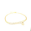 High Quality Fashion Jewelry/ 925 Silver Plated Gold/ Double Chain Bracelet